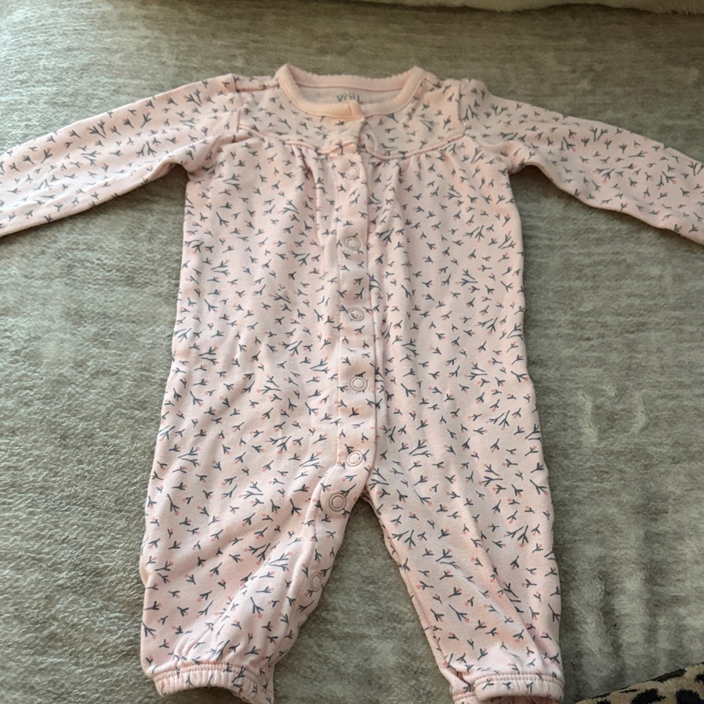 Carter's Pink and Blue Patterned Footie